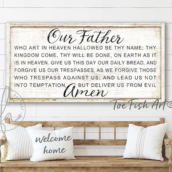 Lords Prayer Sign Etsy