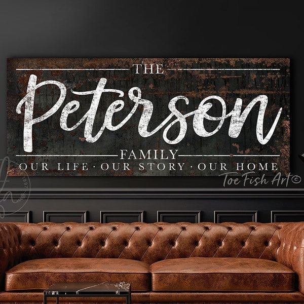 Last Name Wall Art Etsy
