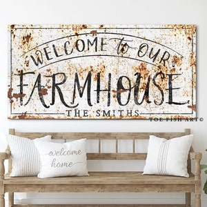 Personalized Family Name Sign Modern Farmhouse Wall Decor Rustic Wall ...