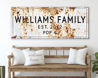 Family Name Established Sign Street Sign Population Signs Location Art City and State Est. Year Map Sign Rustic Farmhouse Decor Living Room