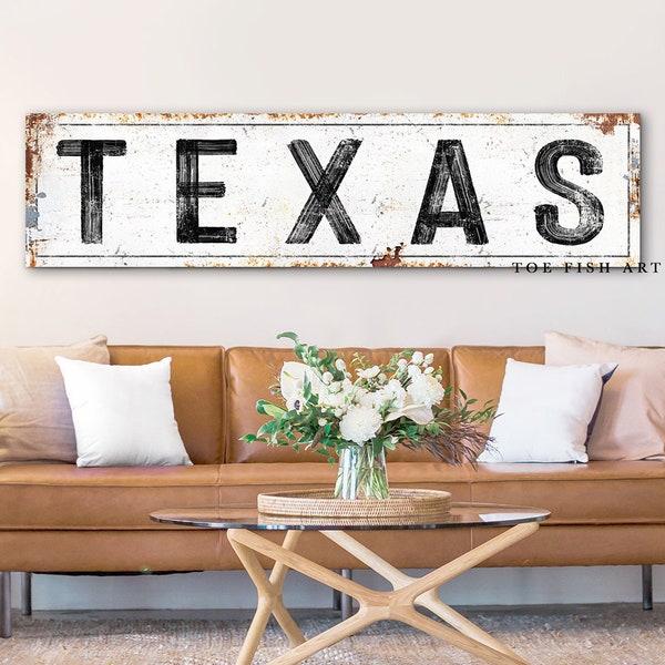 Home State Sign Modern Farmhouse Decor Personalized Sign Modern Name Signs Rustic Canvas Print Gift for Her Distressed Vintage Style Art