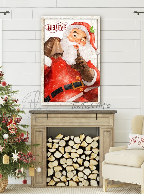 Personalized Christmas Gifts From Kids Wall Art Print on Wood