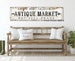 Vintage Antique Market Sign Modern Farmhouse Decor Antiques Large canvas wall Art Rustic Decor Buy Sell Trade Signs Print Old Time Signs 