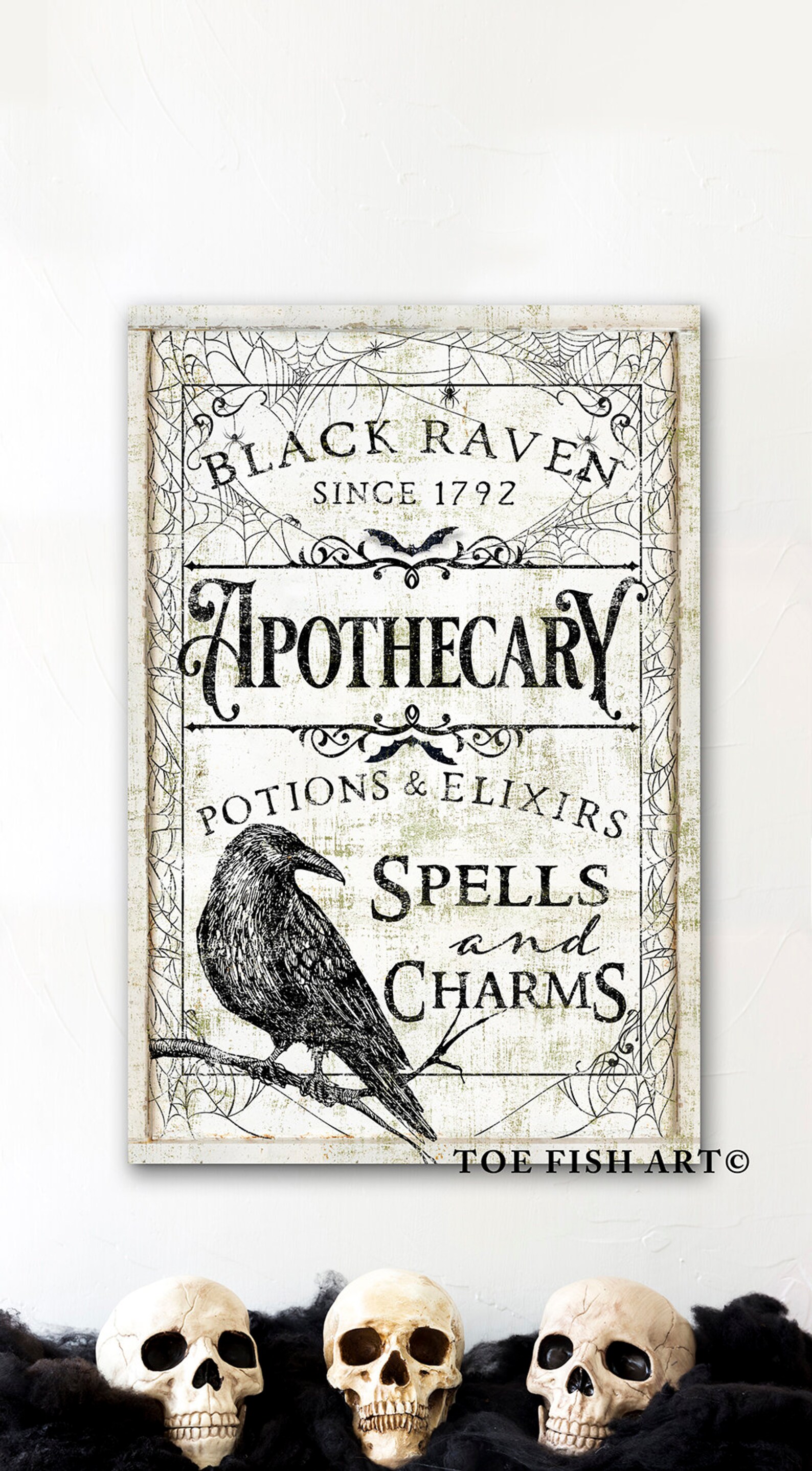 Halloween Home Decor Sign Apothecary Halloween Decor Creepy Etsy
