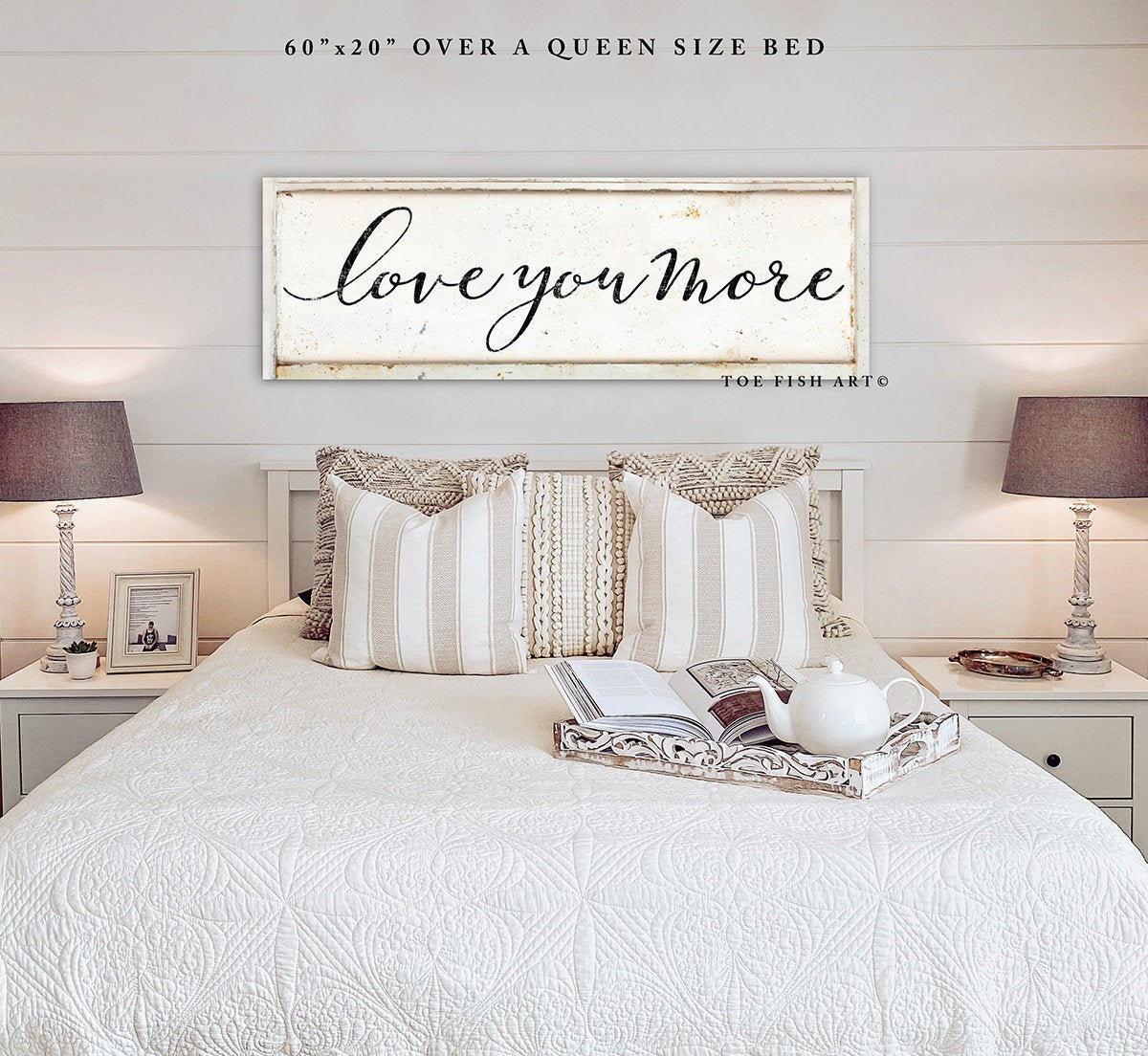 Love You More Modern Farmhouse Wall Decor Master Bedroom - Etsy