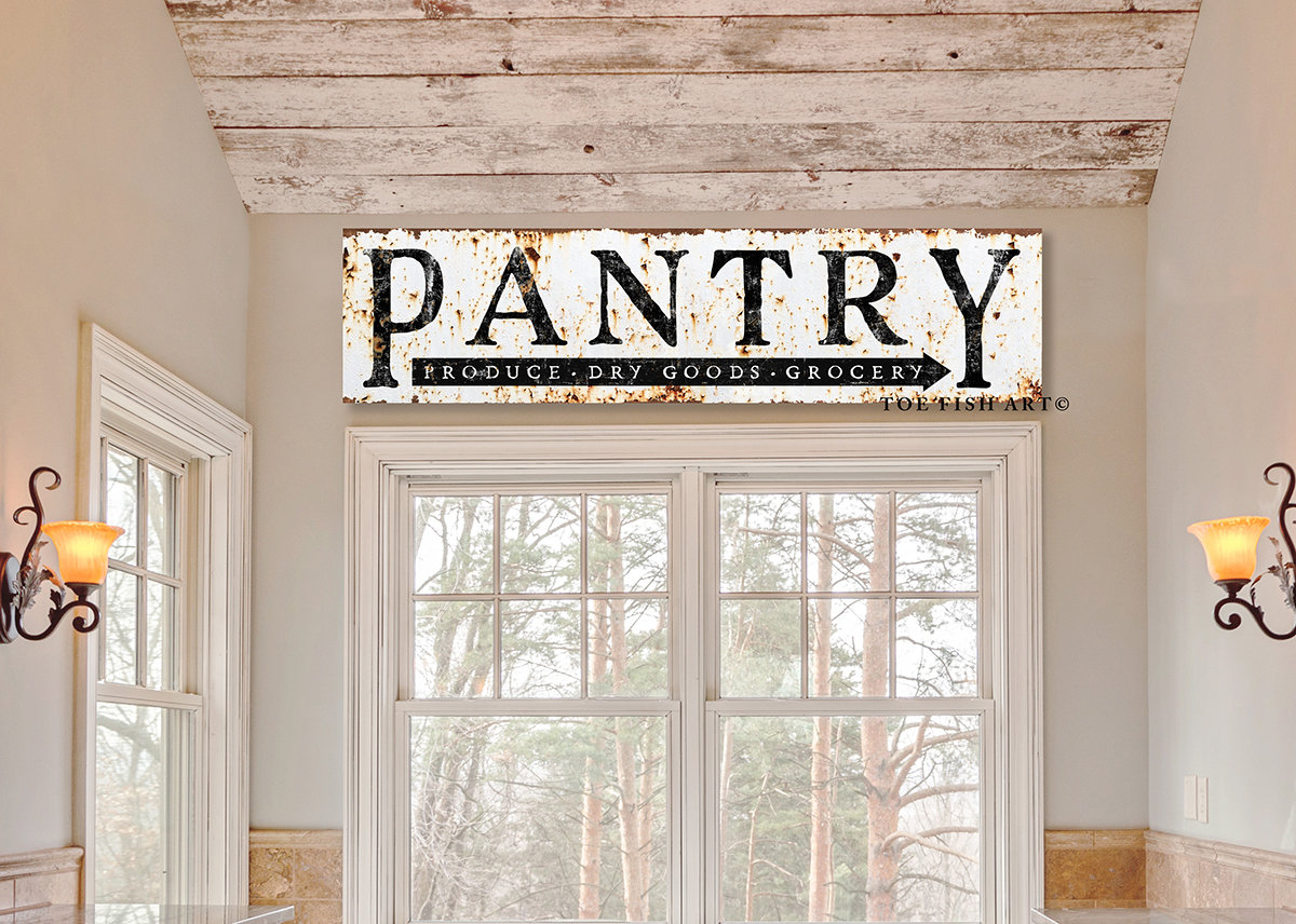 Rustic Custom Kitchen Signs for Pantry Chic Vintage Farmhouse 