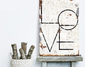 LOVE Sign Valentine's Day Decoration Modern Farmhouse Wall Decor Canvas Print Wedding Art Master Bedroom Signs Living Room Over the Bed