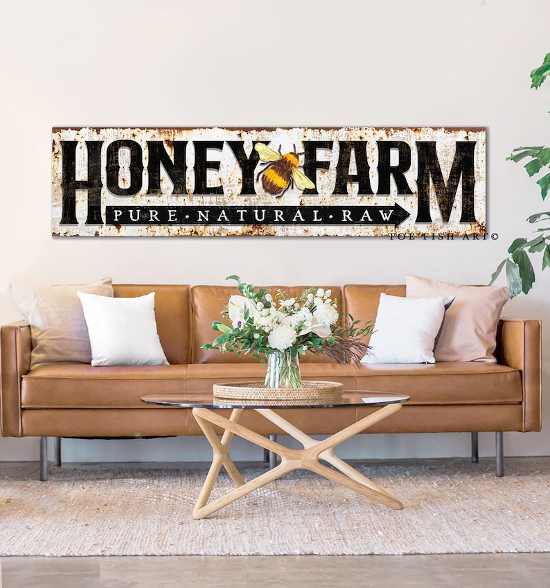 Modern Farmhouse Wall Decor Rustic Chic Farm Fresh Honey Sign Etsy