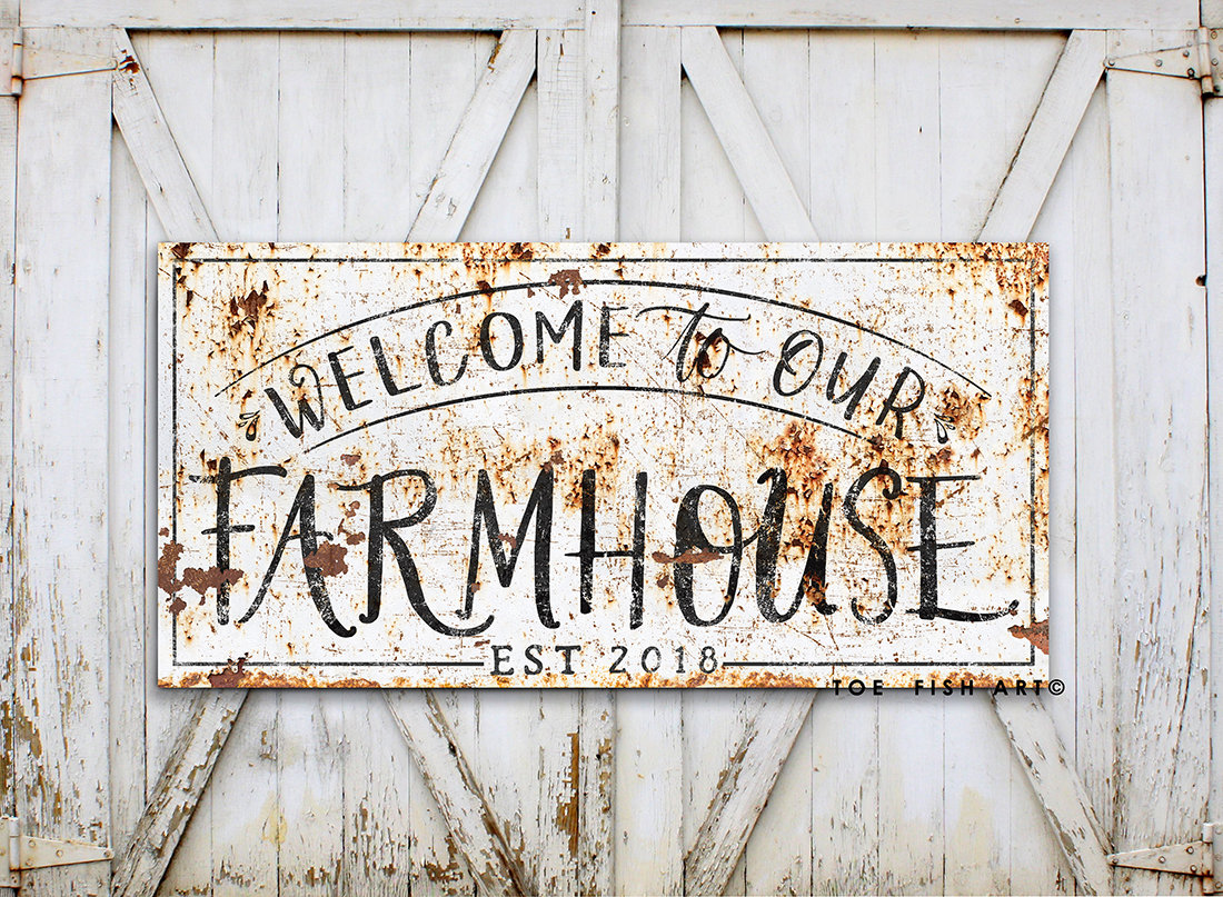 Personalized Family Name Sign Modern Farmhouse Wall Decor Rustic Wall ...