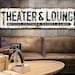 Modern Farmhouse Wall Decor Family Theater Sign Large Rustic Wall Art Industrial Vintage Signs Canvas Print Game Movie Room Home Theater Fun 