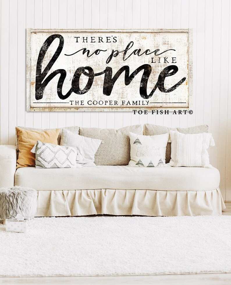 There's no place like home Family Last Name Established | Etsy