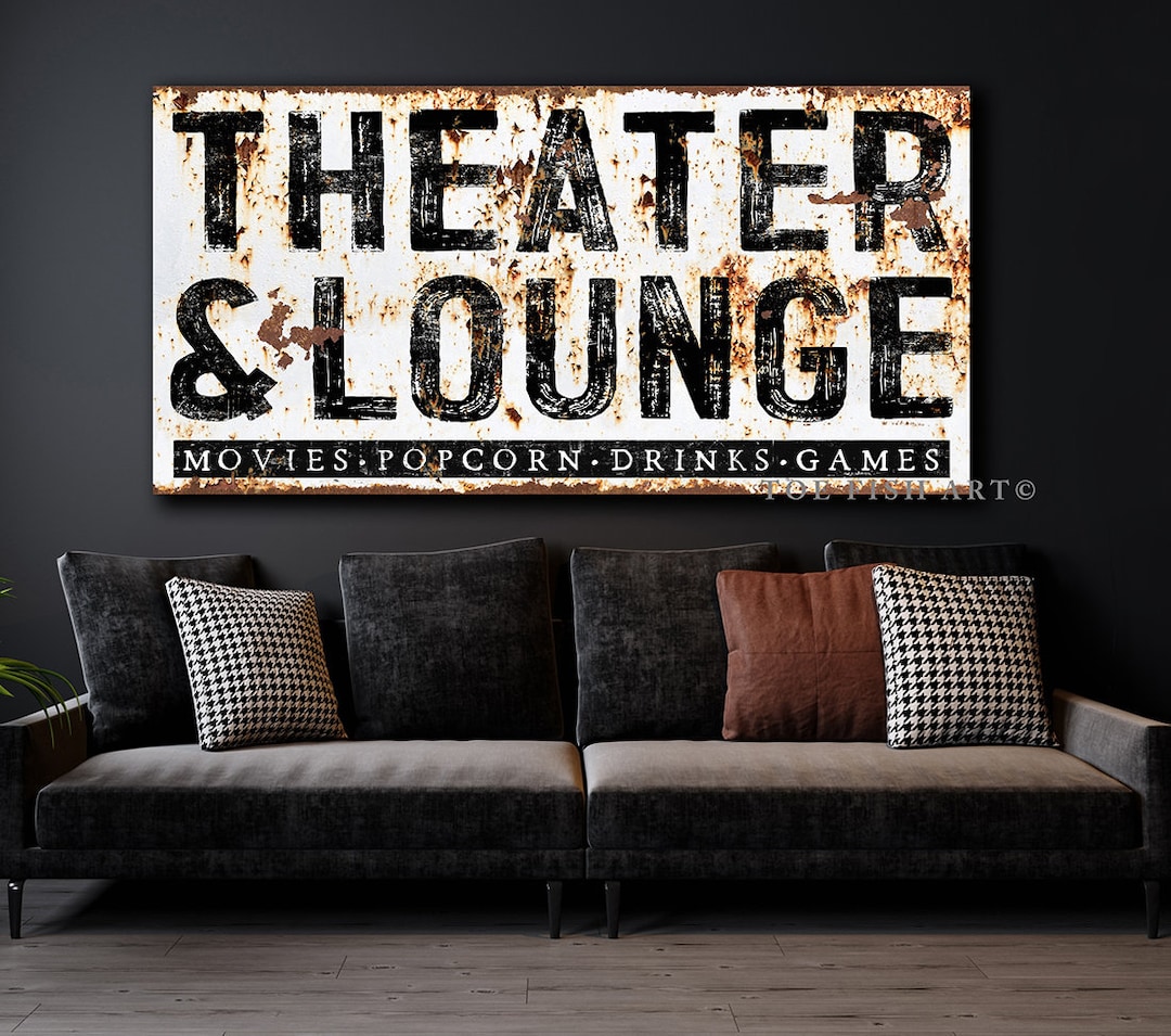 Modern Farmhouse Wall Decor Family Lounge Sign Large Rustic Wall Art ...