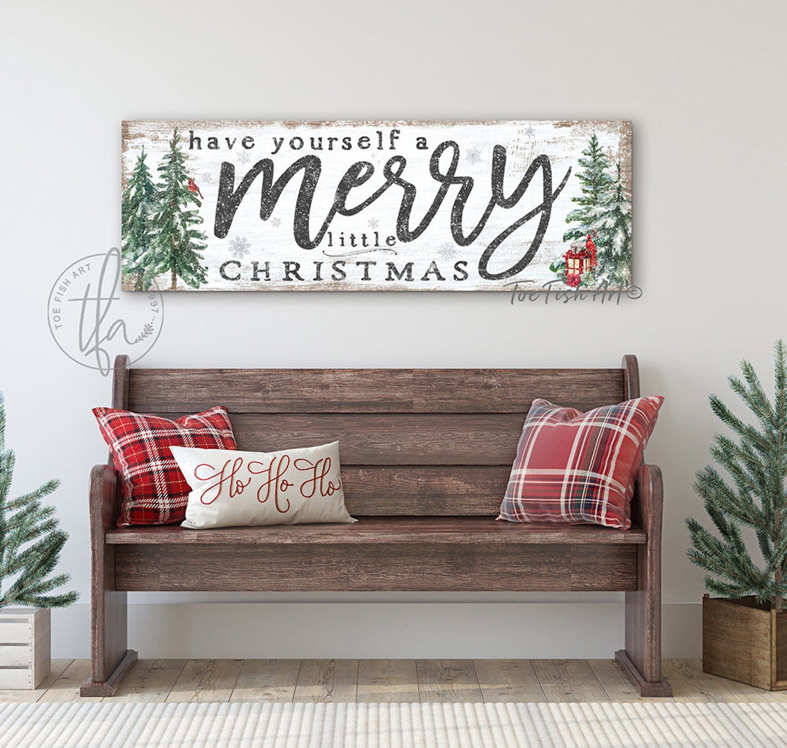 Have Yourself a Merry Little Christmas Sign Holiday Gift Decoration