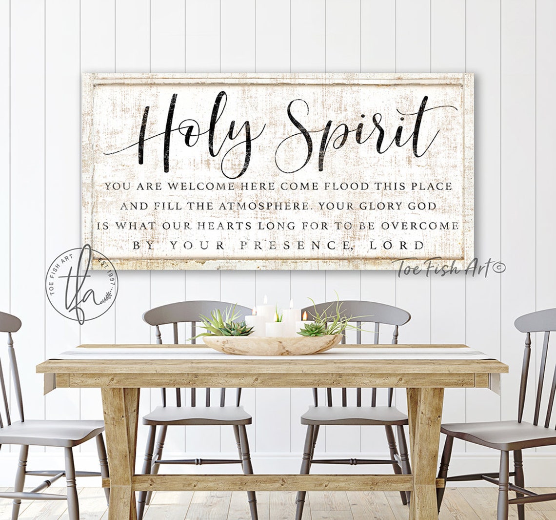 Holy Spirit You Are Welcome Here Sign Modern Farmhouse Wall Decor holy-spirit-you-are-welcome-here-sign-modern-farmhouse-wall-decor