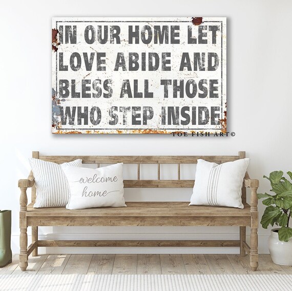 Inspirational Large Wall Art Entryway Sign Bless Those Who Step Inside In Our Home Let Love Abide Farmhouse Framed Wood Signs Décor Decotazeen Com - In Our Home Let Love Abide Wall Decor Inspirational Large Wall Art Entryway Sign Bless Those Who Step Inside In Our Home Let Love Abide Farmhouse Framed Wood Signs Décor Decotazeen Com - In Our Home Let Love Abide Wall Decor