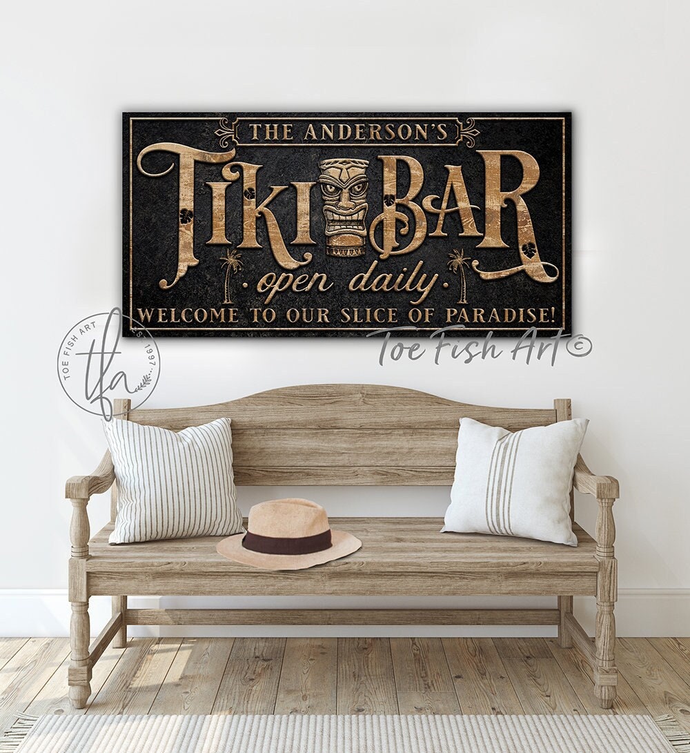Prohibition Bar and Lounge Personalized Sign Speakeasy Art Whiskey alcohol  Rustic Custom Wall Modern Farmhouse Canvas Print for the Home