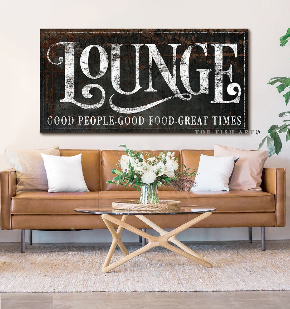 Modern Farmhouse Wall Decor Family Lounge Sign Large Rustic Wall Art ...