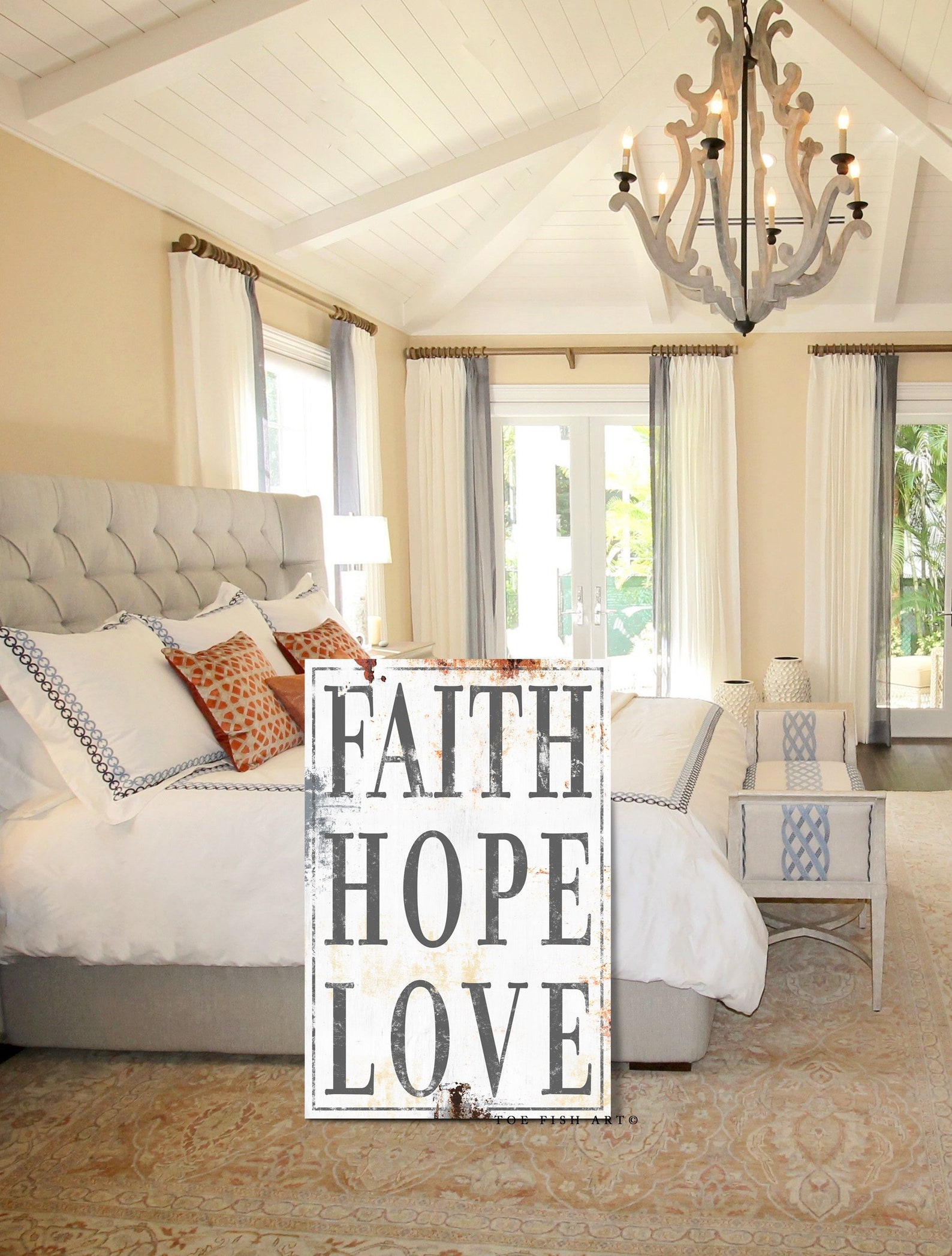 1 Corinthians 13 Bedroom Wall Decor FAITH HOPE LOVE Above Bed | Etsy