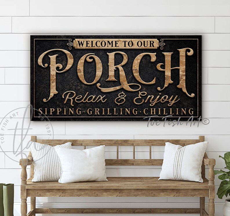 Personalized Porch Sign Welcome Patio Bar Grill Pool Deck Custom Family ...