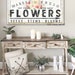 Custom Family Name Sign Vintage Farmhouse Wall Decor Fresh Flowers Market Modern Kitchen Art Primitive French Country Home Decor Wall Art 