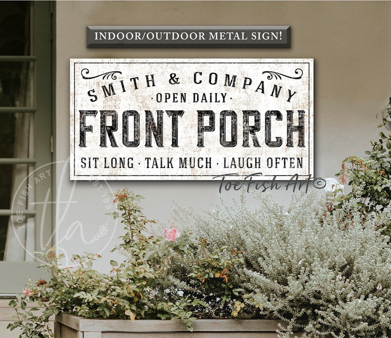 METAL SIGN! Personalized Front Porch Sign Welcome Patio Bar Grill Pool ...