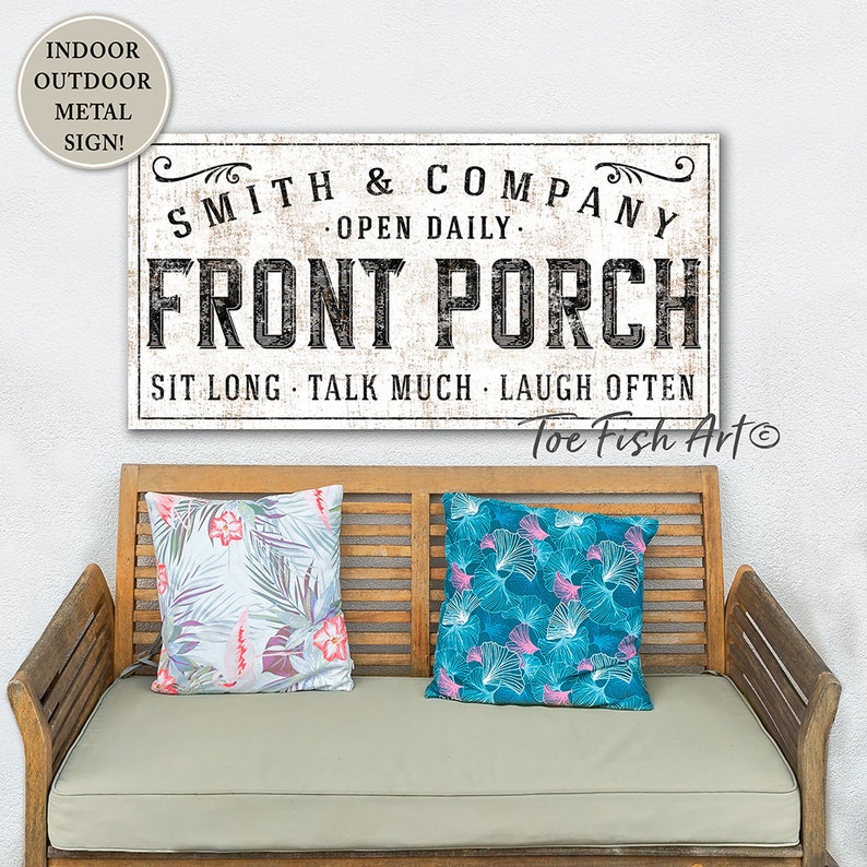 METAL SIGN! Personalized Front Porch Sign Welcome Patio Bar Grill Pool ...
