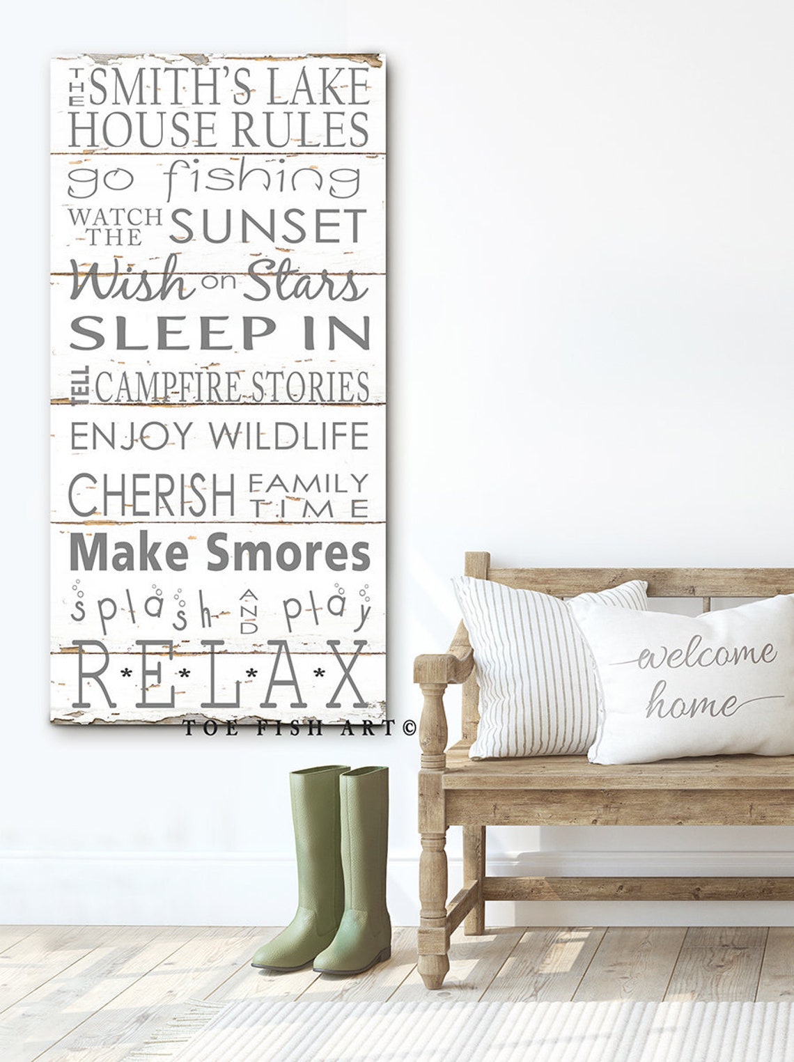 Custom Lake House Rules Sign Personalized Lake House Signs Etsy