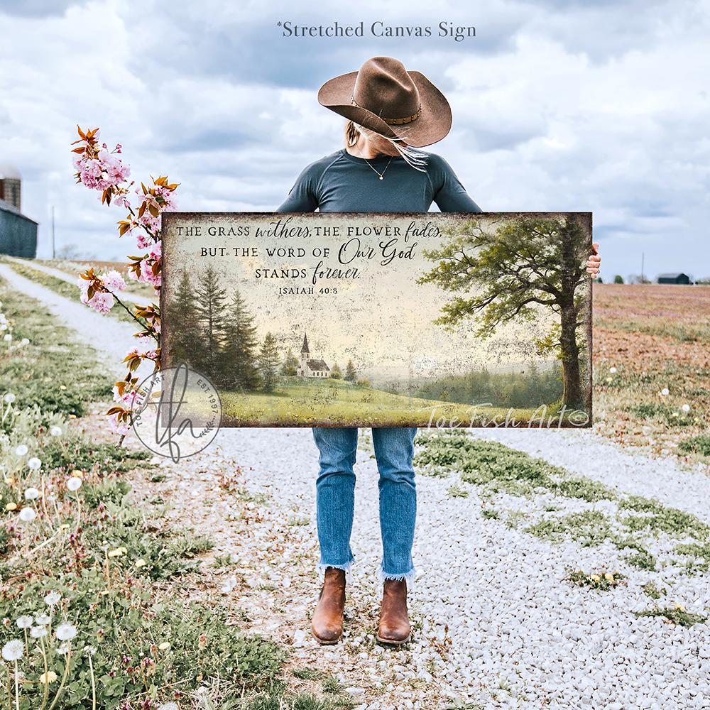 Vintage Scripture Sign Modern Farmhouse Wall Decor Rustic Spring Large Bible Verse Seasonal Fireplace Mantel Decoration Outdoor Metal Print