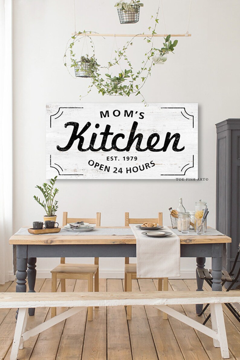 Custom Kitchen Sign Personalized Name & Established Date Etsy