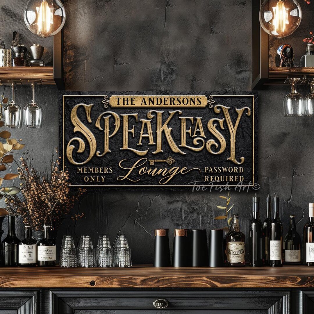 Speakeasy Personalized Bar Sign