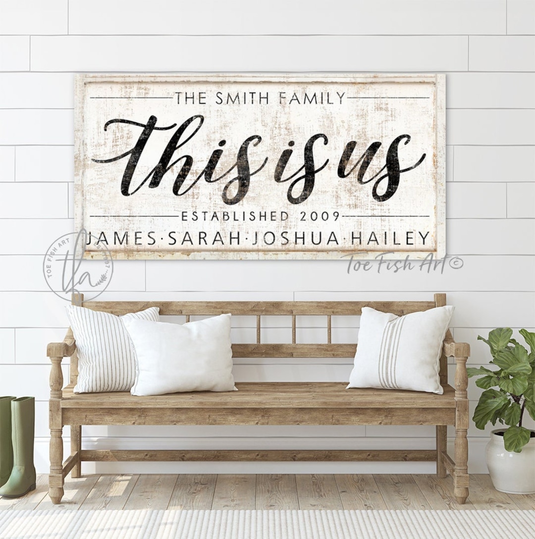 This is Us Sign Custom Family Last Name Established Personalized Gift ...