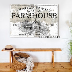 Custom Family Name Sign Modern Farmhouse Wall Decor Established ...