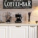 COFFEE BAR SIGN Modern Farmhouse Wall Decor Personalized Family Name Sign Large Rustic Custom Wall Art Industrial Vintage Art Canvas Print 