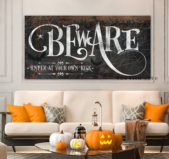  Haunted House Halloween Wall Decor - Vintage Scary