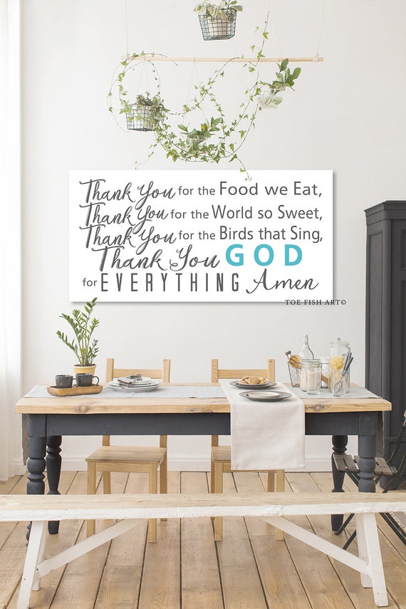 Thank You for the Food We Eat Sign Blessing Scripture Etsy Thank You for the Food We Eat Sign Blessing Scripture Etsy