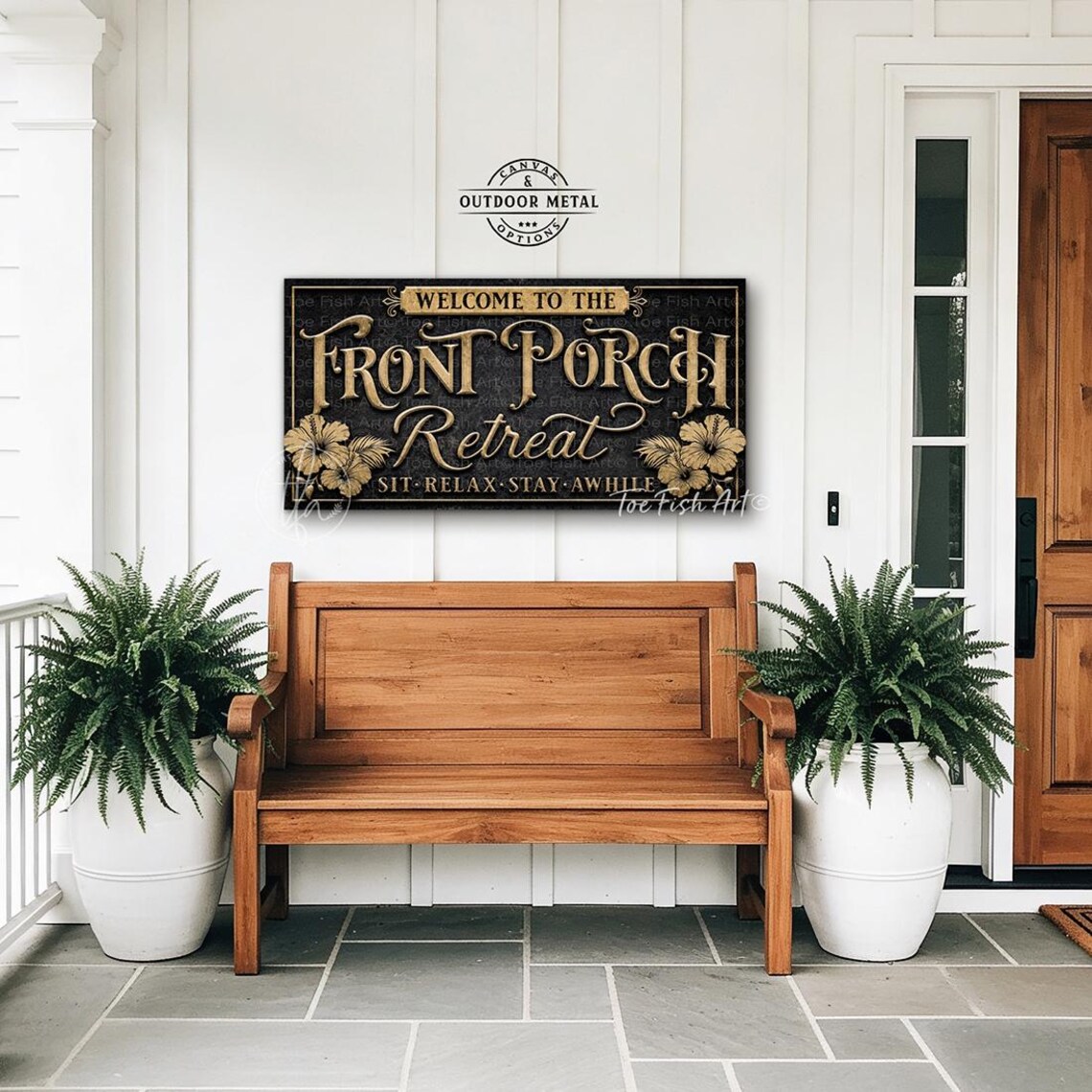 Personalized Front Porch Sign – Patio Porch Entryway Wall Decor, Modern ...