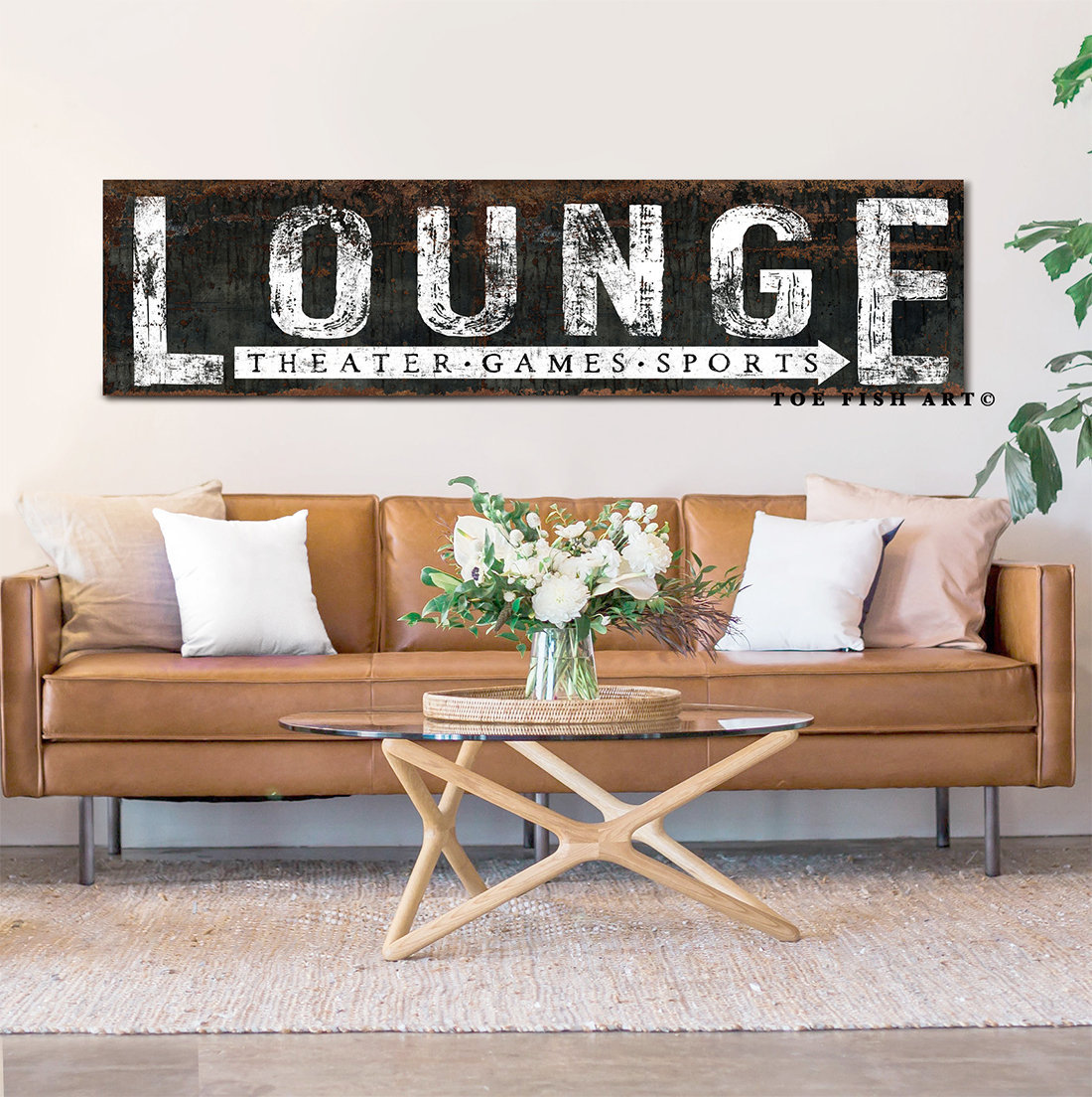 Modern Farmhouse Wall Decor Family Lounge Sign Large Rustic Wall Art ...