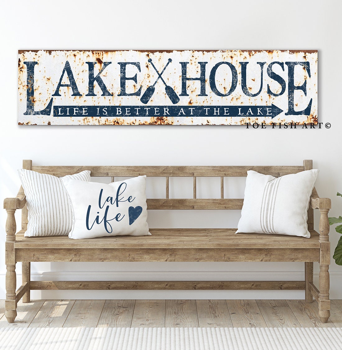 Lake House Sign Lake Life Modern Farmhouse Wall Decor Best - Etsy