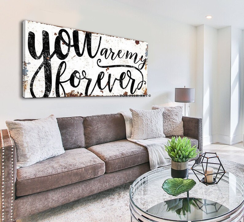 Modern Farmhouse Decor Master Bedroom Sign You are my Forever | Etsy