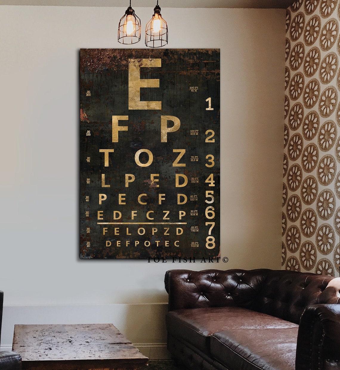 Vintage Eye Chart Retro Sign Doctor's Office Vision Test - Etsy