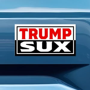 Anti-Trump Bumper Sticker: Political Activist Vinyl Decal
