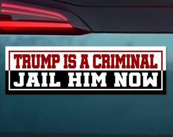 Anti-Trump Bumper Sticker: Weatherproof Vinyl Car Magnet