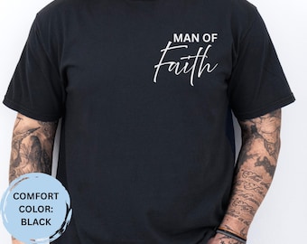 Camiseta Homem de Fé: Camiseta Cristã com estampa inspirada em versículos bíblicos