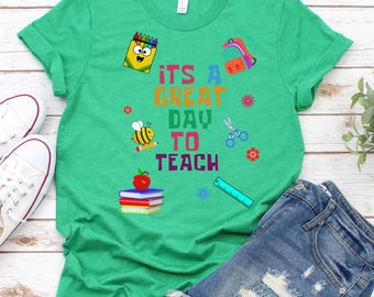É um ótimo dia para aprender, camisetas para professores, camisetas de volta às aulas, presente para professores, agradecimento aos professores, camiseta inspiradora para professores