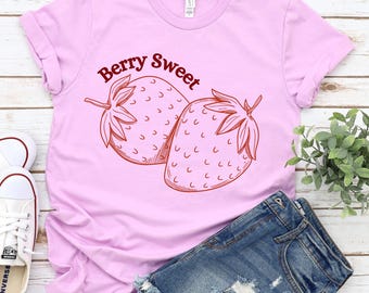 Strawberry Graphic Tee: Berry Sweet Comfort Colors T-Shirt