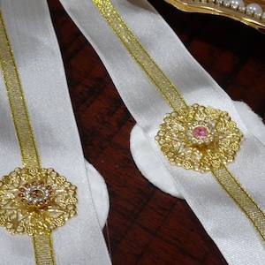 Nastri per cerimonia all'henné, accessori per la notte Mehndi, nastri per le mani, tradizione, festa araba, festa marocchina, nastro, cotone, cintura marocchina.