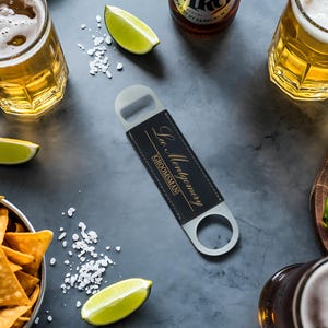 Custom Engraved Bottle Opener, Personalized Beer Opener with Name, Groomsman Gift, Personalized Bottle Opener Favor, Bar Tools