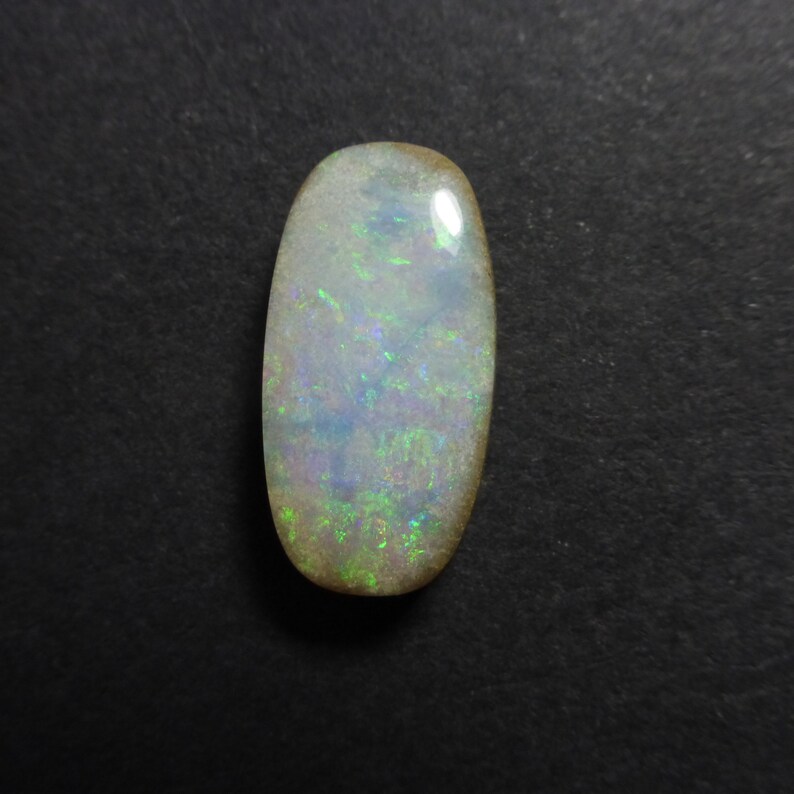 Gemstone Supplies EW28 Natural Australian Opal 6.6ct Designer Cabochon Video Solid Mintabie Opal 17.5 x 9 x 5mm