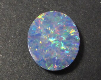 12 x 10 x 2 mm - 2.4 Carats - Oval Australian Opal Doublet -  Jewellery supplies - Lightning Ridge - Coober Pedy - Cabochon - PH171