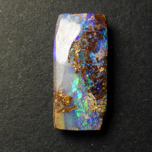 16 x 7 x 3mm - 3.6 Carat - Video ! - Australian Boulder Opal - Freeform - Wood shops Fossil - Gemstone Supplies - NB16